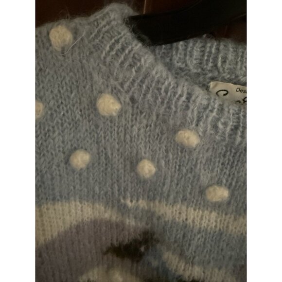 Vintage Susie Lee Mohair Wool Hand Knitted Sweater Cottage Core Made in England - Picture 4 of 16